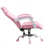 Magshion Chairs Sofas Home Computer Chair Living Room backrest Reclining Chair Study Office Chair Office Lady boss Chair Student Dormitory Bedroom Swivel Armchair Lovely Pink Chair