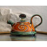 Ceramic Serving Teapot, Small Pottery Tea Pot. Kitchen Decoration, Home Decor, Handmade Pottery, Ceramic art, Unique Pottery Teapot, Danko