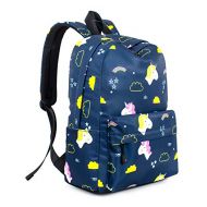 Leaper Unicorn Backpack Girls School Backpack Bag Bookbag Satchel Dark Blue