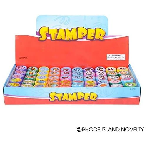  [아마존베스트]Rhode Island Novelty Assorted Stampers - 50 Pc Kids Stamp Assortment