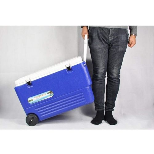 Cooler Box Electric Cool Box - Outdoor Multifunction Freezer with Wheels - - Blue