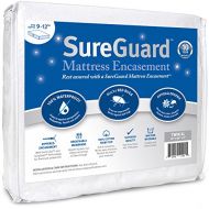SureGuard Mattress Protectors Twin XL (9-12 in. Deep) SureGuard Mattress Encasement - 100% Waterproof, Bed Bug Proof, Hypoallergenic - Premium Zippered Six-Sided Cover - 10 Year Warranty