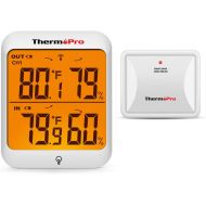 [아마존 핫딜] [아마존핫딜]ThermoPro TP63A Waterproof Indoor Outdoor Thermometer Digital Wireless Hygrometer Humidity Gauge Temperature Monitor with Cold-Resistant Outdoor Temperature Thermometer, 200ft/60m