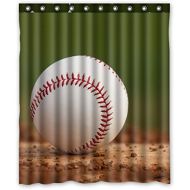 KXMDXA Baseball Waterproof Polyester Bath Shower Curtain Size 60x72 Inch