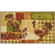 The Pecan Man COUPLE CLASSICS ROOSTER NON SKID BACK KITCHEN RUG,1Pcs 18x30