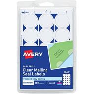 [아마존베스트]Avery Mailing Seals, Clear, Permanent,Non-Perforated, 480 per Pack (5248)