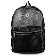 K-Cliffs Mesh Backpack See through Student School Bag Bookbag Mesh See Through Daypack