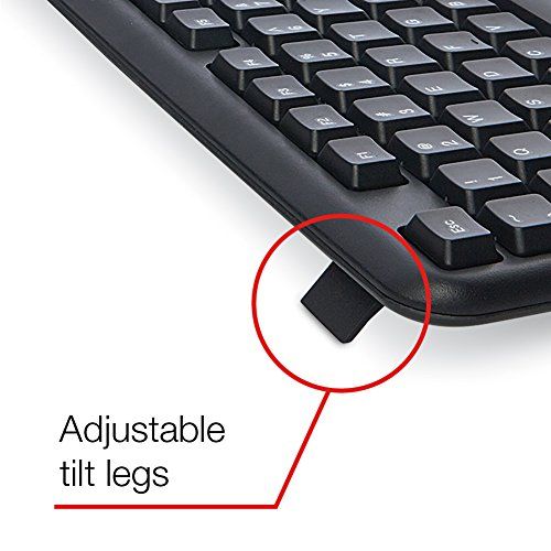  Verbatim Slimline Keyboard and Mouse - Wired with USB Accessibility - Mac & PC Compatible - Black - 99202