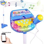 [아마존베스트]Liberty Imports Rock Star Kids Karaoke Machine Sing Along Multifunctional Stand Up Microphone Toy Play Set with Built in MP3, Speaker, Adjustable Height