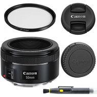 [아마존베스트]AOM Canon EF 50mm f/1.8 STM: Lens with Glass UV Filter, Front and Rear Lens Caps, and Deluxe Cleaning Pen, Lens Accessory Bundle50 mm f1.8- International Version