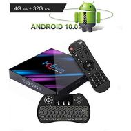 [2018 Newest 4G 32G TV Box with Backlit Keyboard] EstgoSZ TV Box H96 Max H2 RK3328 4K Android 7.1 Smart TV Box Support 2.4G5G Dual Wifi100M LANBT 4.03D H265 Gift Box