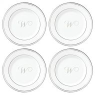 Lenox Federal Platinum Script Monogram Dinnerware Tidbit Plates, Set of 4, W