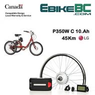 EbikeBC Electric adult trike DIY KIT 350/500W E Bicycle E Bike Complete Conversion Kit Front Hub Motor, Battery Li-Ion 32km/h LCD 20 24 26 700C rim sizes (Tricycle not included)
