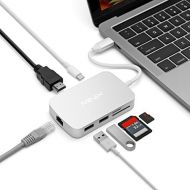 MINIX NEO C-X, USB-C Multiport Adapter with HDMI - Silver [10100Mbps Ethernet] (Compatible with Apple MacBook and MacBook Pro). Sold Directly Technology Limited.