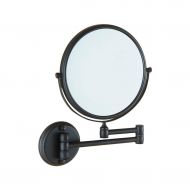 Betty Wall Mounted Makeup Mirror，8-Inch Bathroom Beauty Vanity Mirror - Folding Extendable Arm - 360 ° Rotatable, Double-Side with One Side 3 ×Magnification Mirror, Matte Black