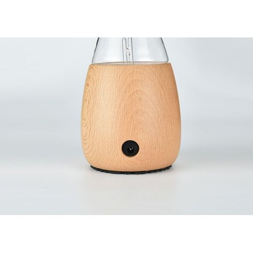  PACENTO Aroma Essential Oil Diffuser, Wood and Glass Aromatherapy Nebulizer NO Heat Water Plastics or Artificial Materials for Home Office Bedroom Living Room and Spa