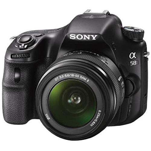 소니 Sony SLT-A58K Digital SLR Kit with 18-55mm Zoom Lens, 20.1MP SLR Camera with 2.7 -Inch LCD Screen (Black)