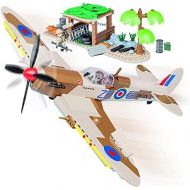 COBI Supermarine Spitfire Desert Airstrip Model Building Kits, Multicolor