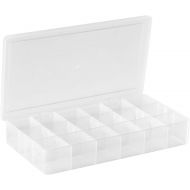 Akro-Mils 96352A Medium Utility Box Plastic Storage Case for Small Parts, Clear, 12-Pack