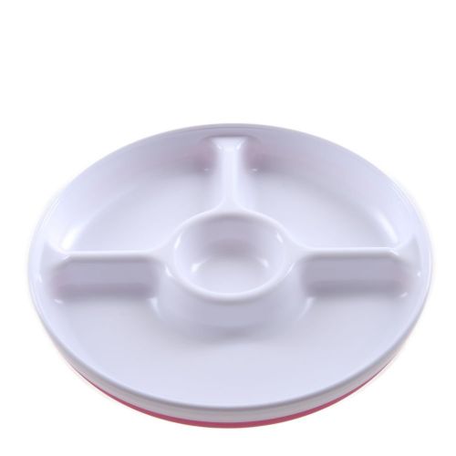 옥소 OXO Tot Divided Plate with Removable Training Ring and Dipping Center-Pink