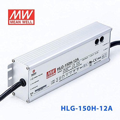 MEAN WELL Meanwell HLG-150H-12A Power Supply - 150W 12V 12.5A - IP65 - Adjustable Output