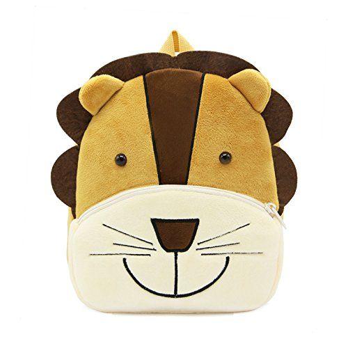  CutePaw New Toddler’s Backpack,Toddler’s Mini School Bags Cartoon Cute Animal Plush Backpack for Kids Age 1-4 Years (Lion)