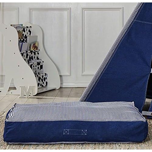 Asweets Denim Floor Cotton Canvas Cushion for Teepees Play Tents, Dark Blue