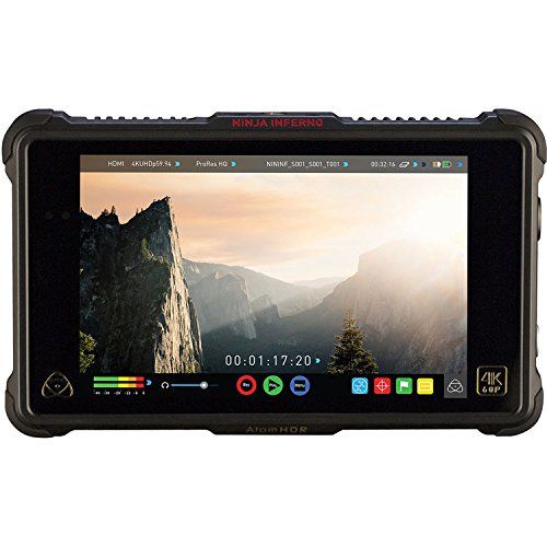  SSE Atomos Ninja Inferno 7 4K HDMI Recording Monitor 11PC Bundle  Includes 2X Replacement Batteries + ACDC Rapid Home & Travel Charger + HDMI Cable + Microfiber Cleaning Cloth