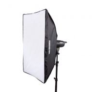 Fovitec - 1x 20x28 Rectangular Photography Softbox w Bowens Mount S-Type Speedring Adapter - [Easy Set-up][Durable Nylon][Grid Not Included]