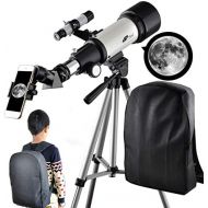 [아마존베스트]SOLOMARK Telescope for Kids and Beginners Travel Scope 70mm Apeture 400mm AZ Mount - with Backpack to Carry Easily - Travel Telescope to View Moon and Planet