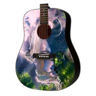 Skinnys Webworks Graphic Acoustic Guitar GIRLROCK FRIEND Design
