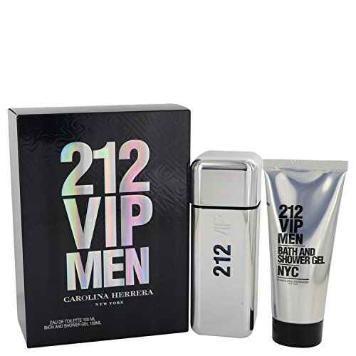 Carolina Herrera CAROLINA HERRERA 212 VIP Gift Set Eau De Toilette Spray and Shower Gel for Men, 3.4 Fluid Ounce