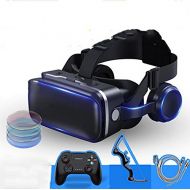 YDZSBYJ VR Headsets VR Glasses 4D Head-Mounted, 360 HD 3D Virtual Reality Helmet, RV Stereo GameMovie, OppoHuaweiVivoApple (Color : Black)