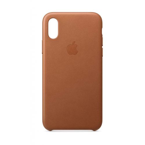 애플 Apple Leather Case (for iPhone Xs) - Saddle Brown