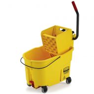 Rubbermaid Commercial Products FG618688YEL WaveBrake Mopping System Bucket and Side-Press Wringer Combo, 44 quart, Yellow