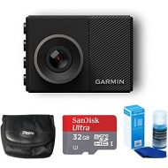 Garmin Dash Cam 45 Bundle with 32GB microSDHC Memory Card, Universal Screen Cleaning, and Ultra-Compact Carrying Case