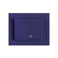 Lacoste Percale Printed Sheet Set Full Medieval Blue