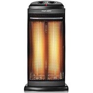 COSTWAY Portable Quartz Heater, 600W/1200W Electric Radiant Tower Space Heater, Overheat & Tip-Over Protection, Fast and Quiet Heating, with Automatic Thermostat, Personal Heater f