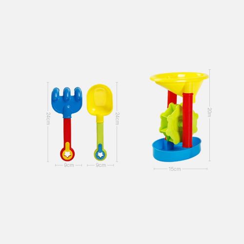  AODLK 12PCS Beach Toys Sand Toy Beach Game Funny Plastic Bathing Playing Sandbox Toys Sand Dredging Sand Set for Children Kids Toddler Included Watering Can Rake and Shovel