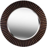 Kenroy Home Kenroy 60021 Transitional Wall Mirror from North Beach Collection in Bronze/Dark Finish, 34 Inch Diameter