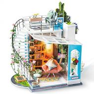 Rolife Dollhouse with Furniture Wooden Miniature House Kit DIY Doras Loft