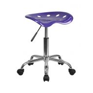Flash Furniture Vibrant Violet Tractor Seat and Chrome Stool [LF-214A-VIOLET-GG] Electronics, Accessories, Computer