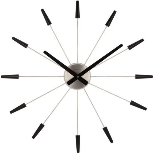  NEXTIME NeXtime Plug Inn Wall Clock, SilverBlack