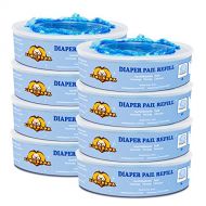 Signstek Diaper Pail Refills for Diaper Genie Pails,2160 Count,8-Pack