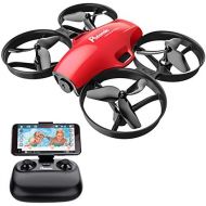 [아마존 핫딜]  [아마존핫딜]Potensic A30W FPV Drone with Camera, Mini RC Nano Quadcopter with Camera, Auto Hovering, Route Setting, Gravity Induction Mode and 500mAh Detachable Battery (red)