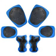 KUYOU Sports Protective Gear Safety Pad Safeguard (Knee Elbow Wrist) Support Pad Set Equipment for Kids Roller Bicycle BMX Bike Skateboard Protector Guards Pads.