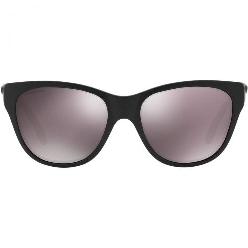 오클리 Oakley Womens Hold Out 0OO9357 Polarized Iridium Cateye Sunglasses, MATTE BLACK, 55 mm
