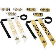 Franklin Sports New Orleans Saints NFL Flag Football Sets - NFL Team Flag Football Belts and Flags - Flag Football Equipment for Kids and Adults
