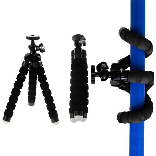  Acuvar 6.5” inch Flexible Tripod with Universal Mount for All Smartphones with Wireless Remote Control & an eCostConnection Microfiber Cloth