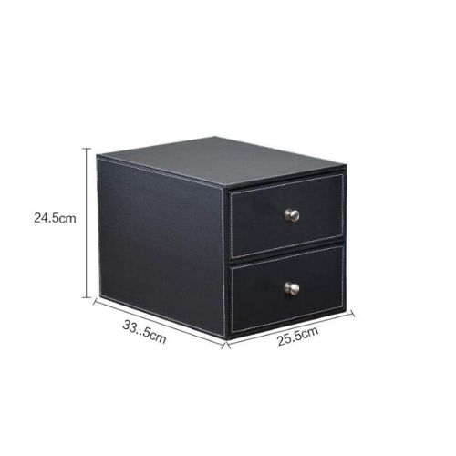  CABINET F Leather Desktop Office Filing Cabinet Storage Organizer Cabinet A4 Paper Cabinet Two Drawer Cabinets it can Move (Color : Wine red Crocodile)
